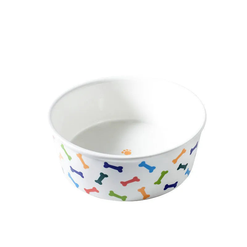Round ceramic pet bowl in S size 10cm diameter, black colour, for dogs and cats