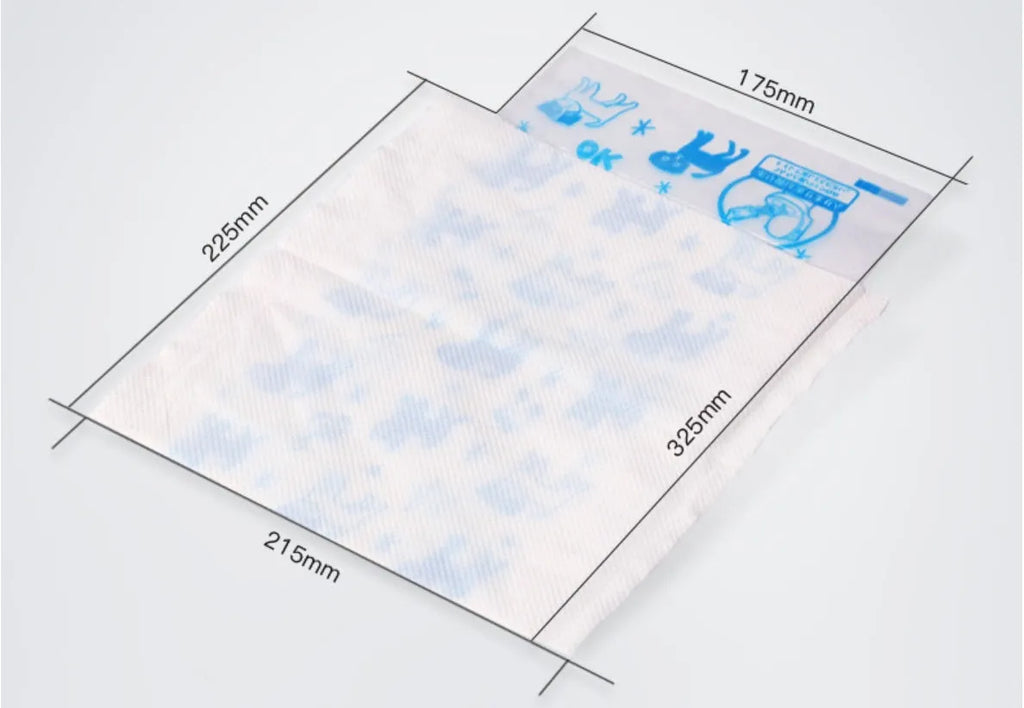 Pet poop bag set with 50 water soluble paper bags and 50 PE plastic bags for dog waste cleanup