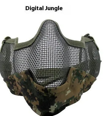 Carbon steel protective face mask with head-mounted design in multiple colour options