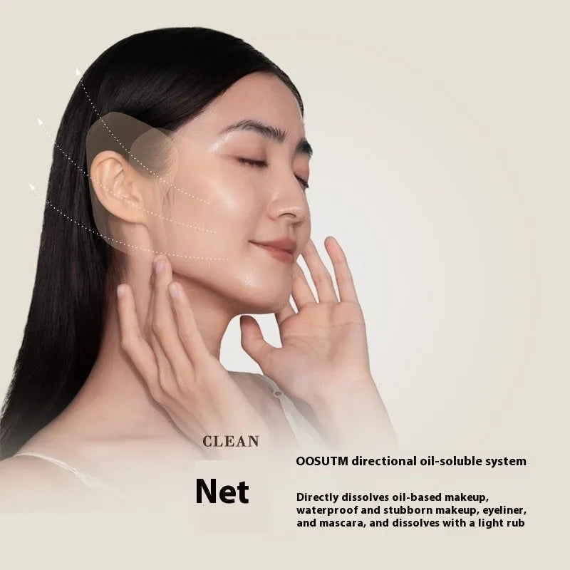 Plant extract cleansing cream boxes with portable storage bags for facial makeup removal