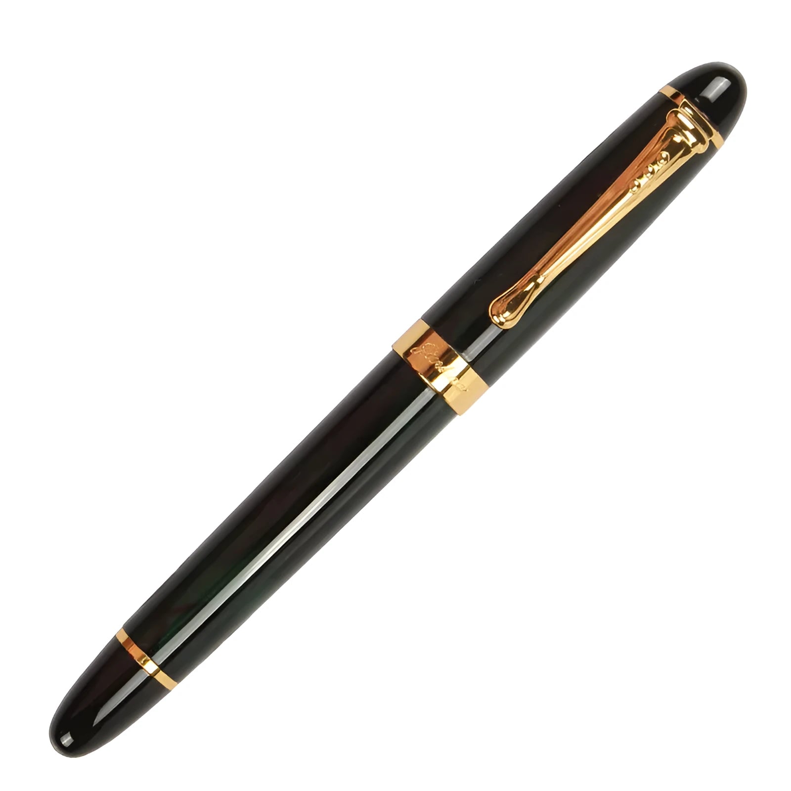 Metal water-based pen with a 0.5mm nib shown in dark green and marble blue cap colour options.