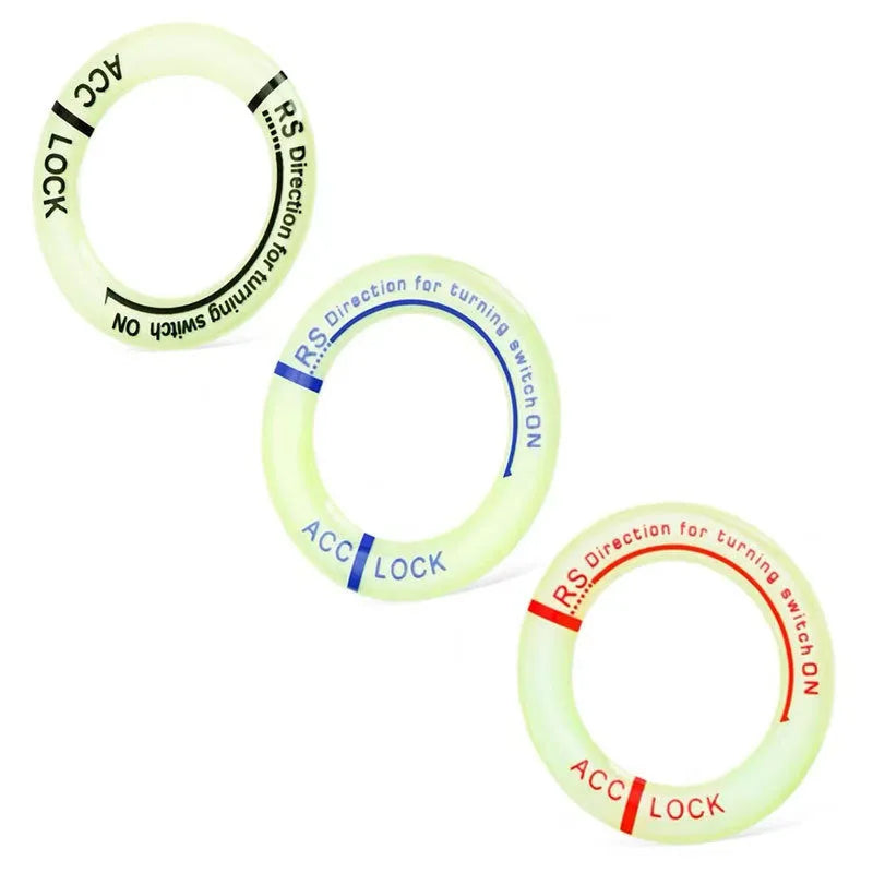 3D stereo fluorescent car keyhole sticker in black with glow effect for night visibility