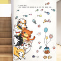 PVC cat Jiaraohan decorative door sticker 60x90cm modern simplicity for children's room
