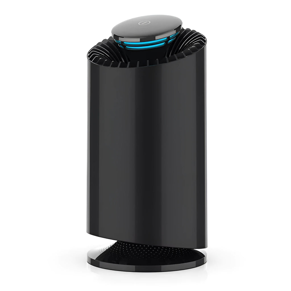 Photocatalyst mosquito killer lamp with UV light in black, dark gold, or white finish