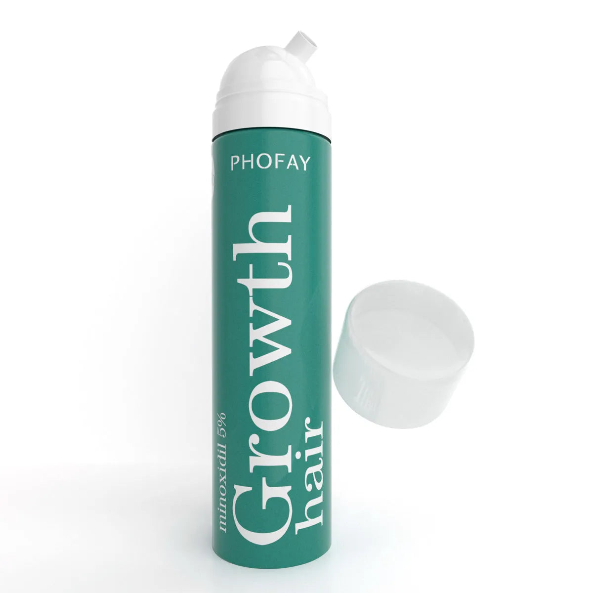 CH004 5% minoxidil anti-hair loss mousse 60ml canister with pump applicator on white background.