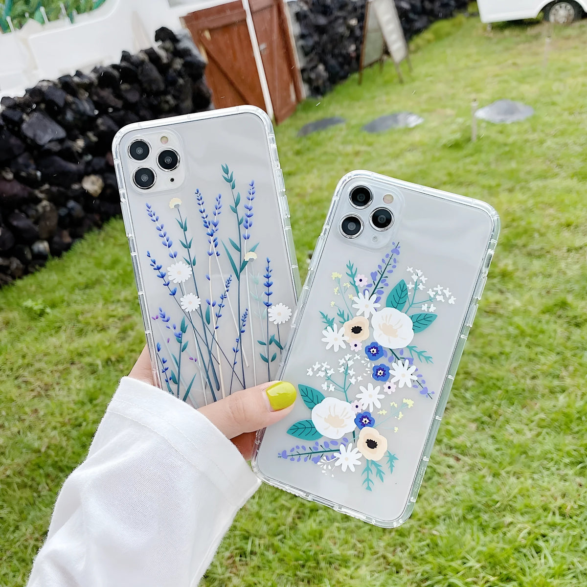 Floral TPU back cover phone case for Samsung Galaxy A20 A30 A50 A51 A70 A71 in Flowers and Grass colours