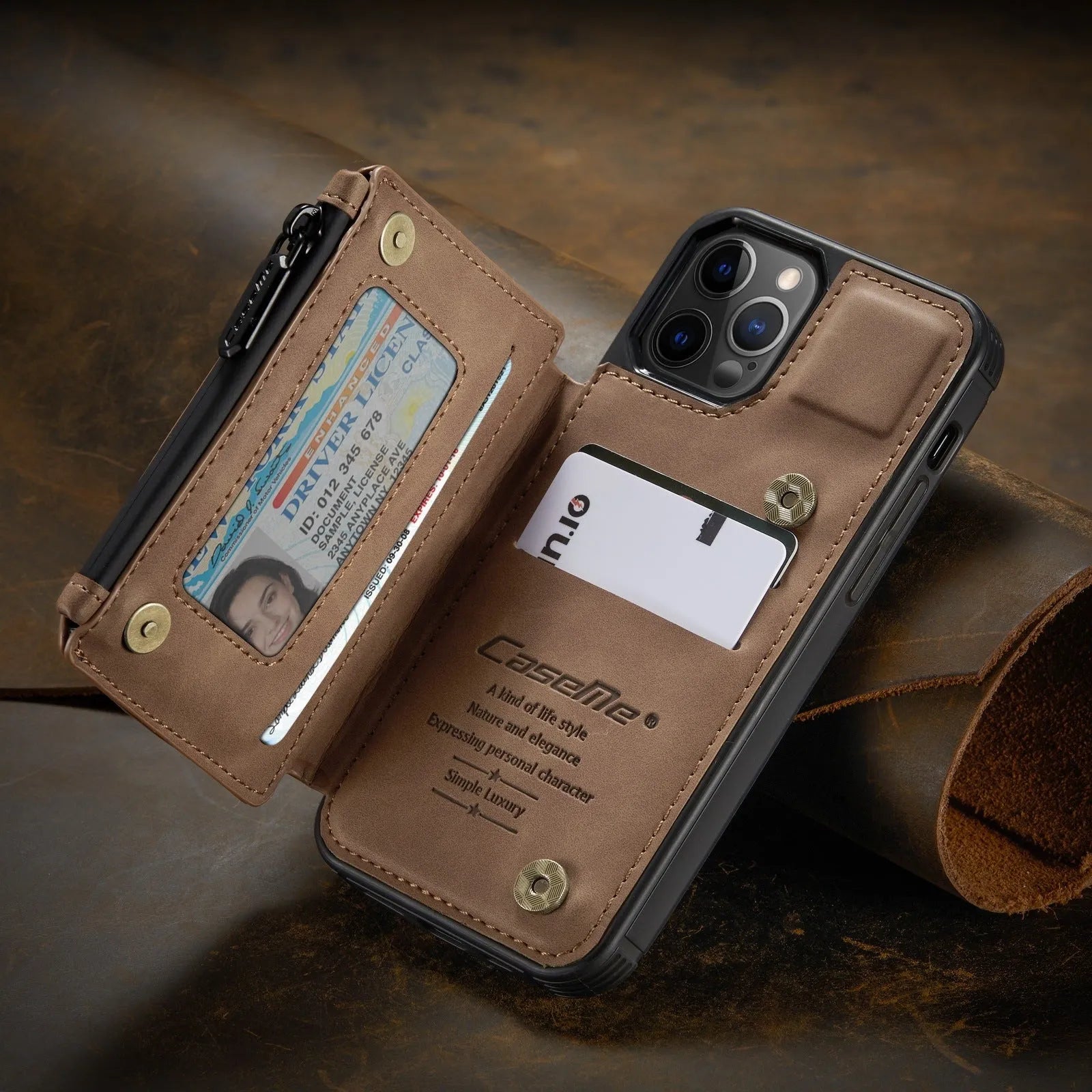 Handmade mobile phone case with anti-theft brush holster in multiple colour options
