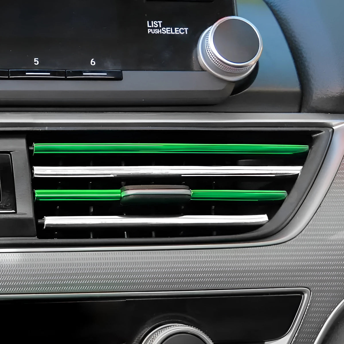 Automobile air outlet decorative strip set of 10 PVC pieces 20cm length car vent trim in multiple colours