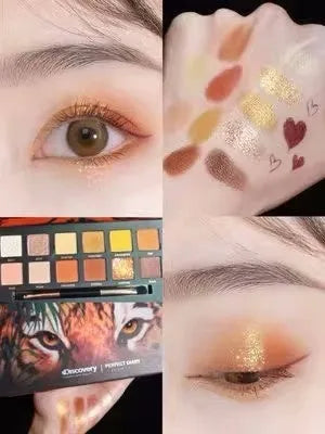 Explorer twelve-colour animal eye shadow palette showing multiple animal-inspired design options
