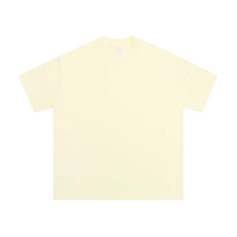 Men's loose cotton half-sleeve shirt in multiple colours with pullover style