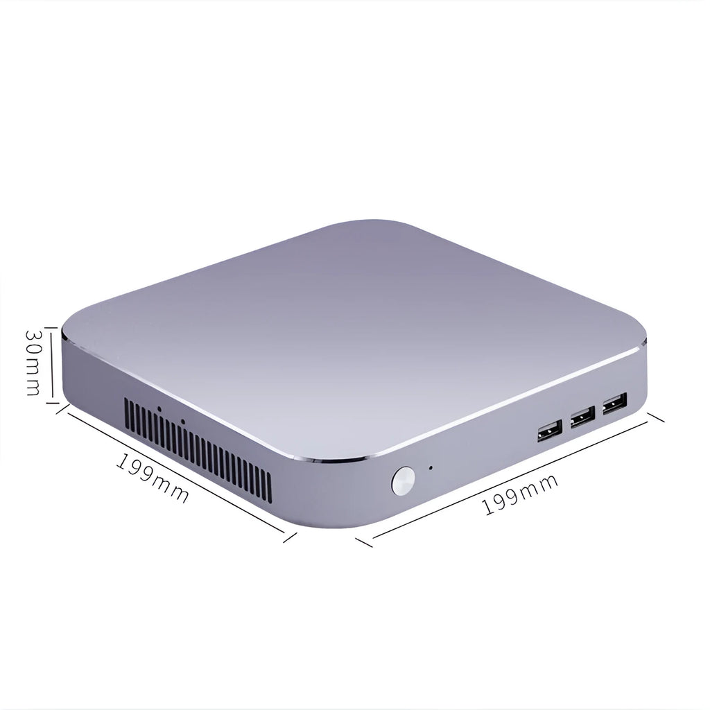 All aluminium alloy mini ITX HTPC chassis vertical case 19.9cm black