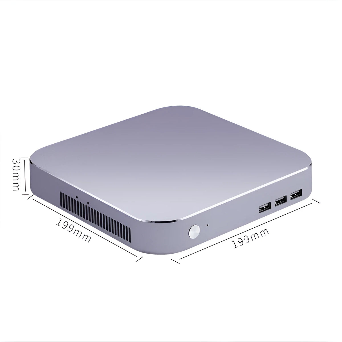 All aluminium alloy mini ITX HTPC chassis vertical case 19.9cm black