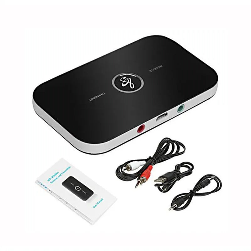 Black Bluetooth 4.1 USB adapter with external power supply for wireless connectivity