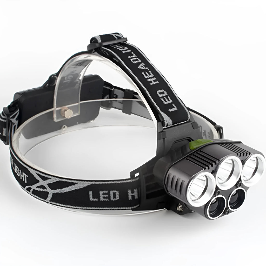 Fixed focus strong light LED headlight for outdoor camping with 300-500 metre range
