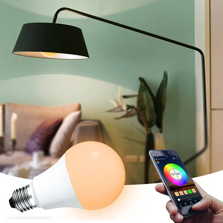 LED smart WiFi bulb compatible with Alexa and Google Home voice control