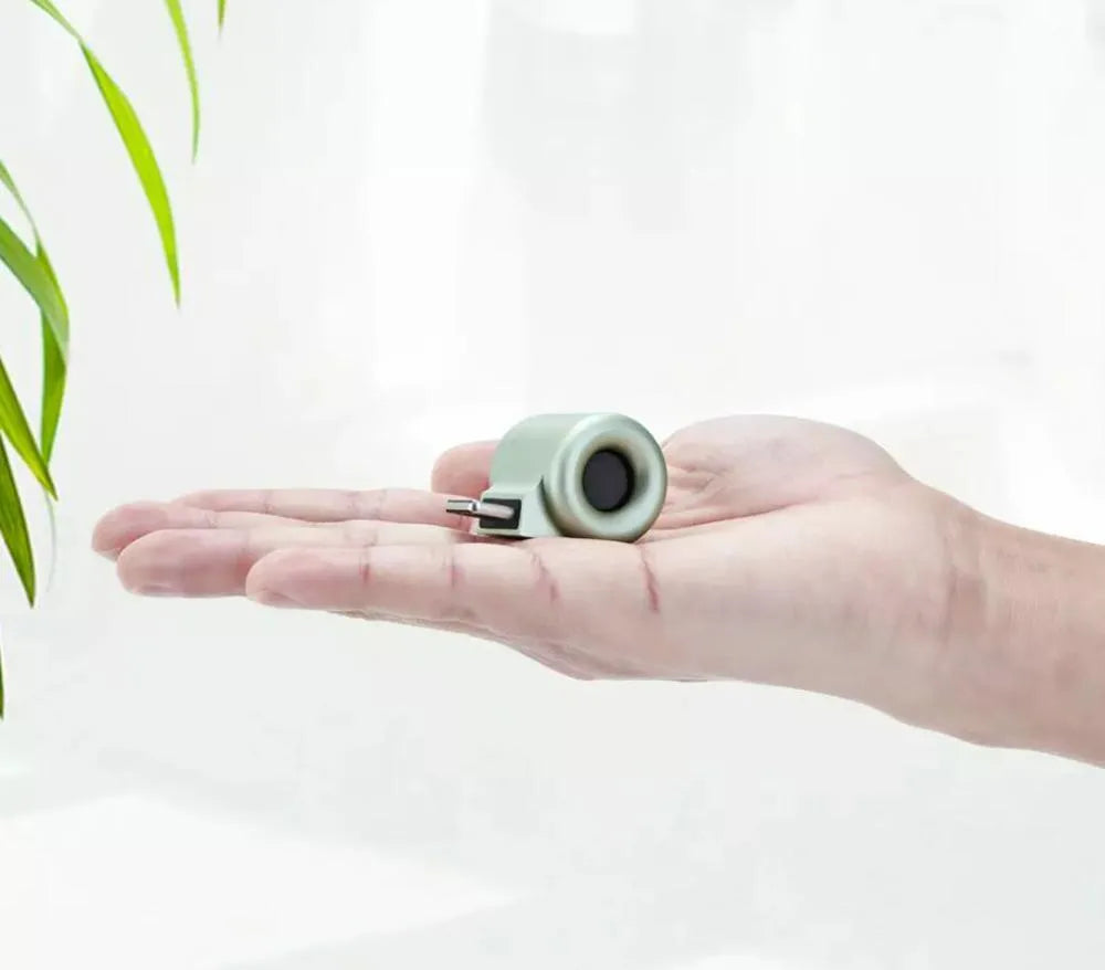 USB mini car diffuser with solid aromatherapy refill in peacock blue colour option