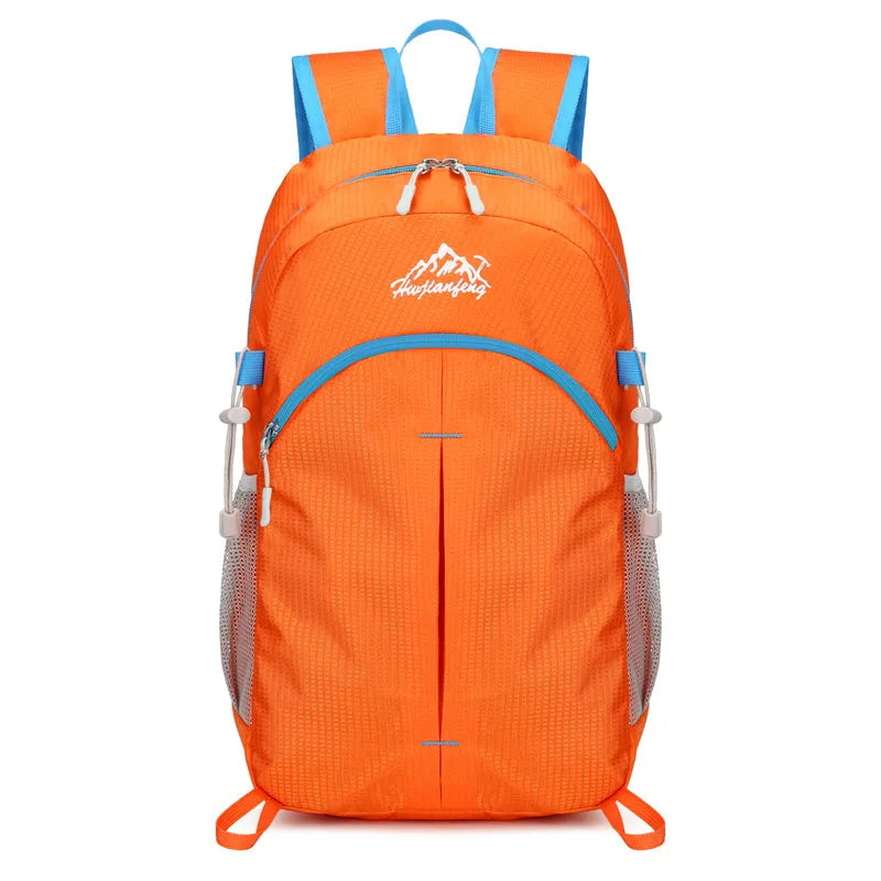 Multi functional outdoor cycling hiking running backpack in black with breathable mesh back panel and adjustable straps