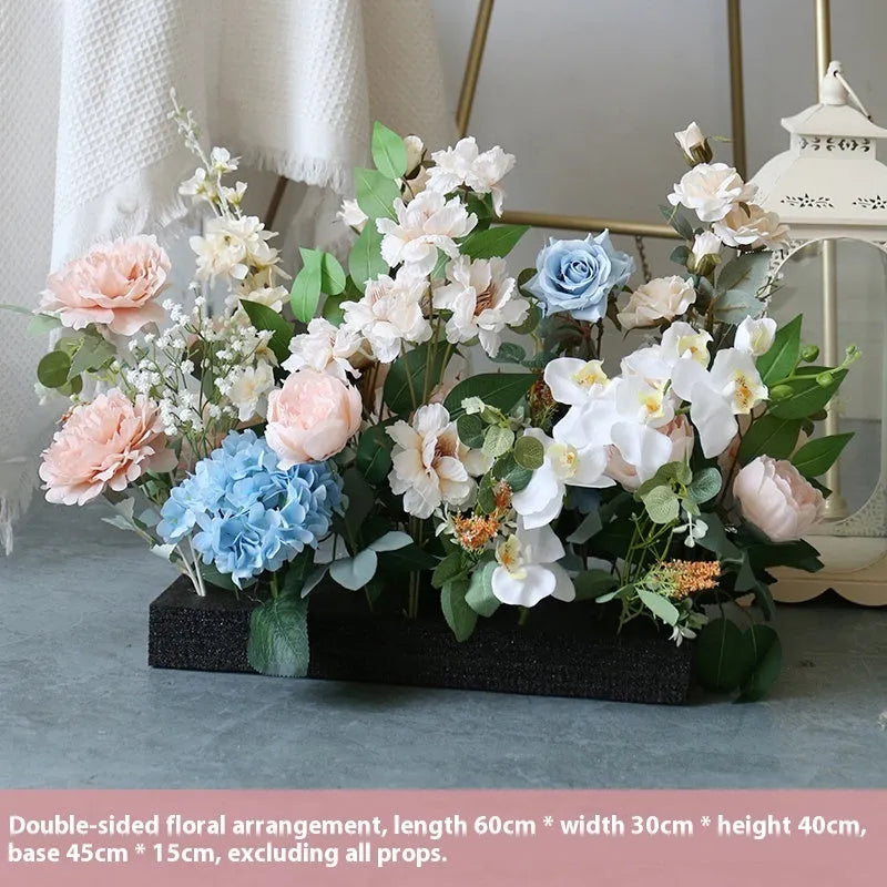Silk artificial flower with moist finish in A Floral colour for wedding photography decoration