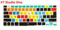 Silicone keyboard film for MacBook Pro with printed shortcut keys for music and video software