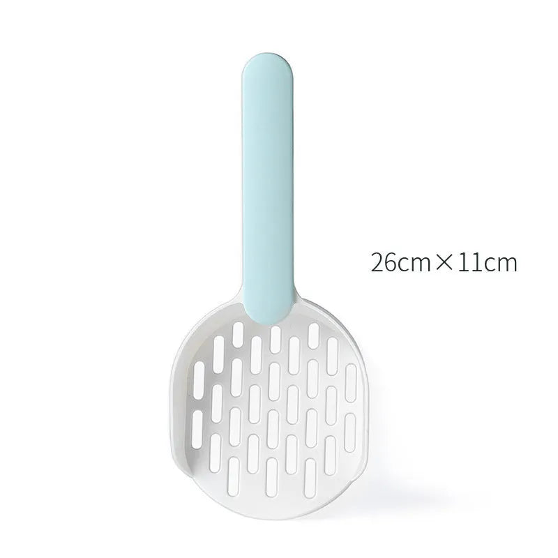 Plastic cat litter scoop in blue colour for pet waste removal