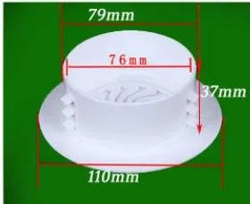 Plastic air conditioning hole cover kit with blocking caps, vent covers, and sealing glue.