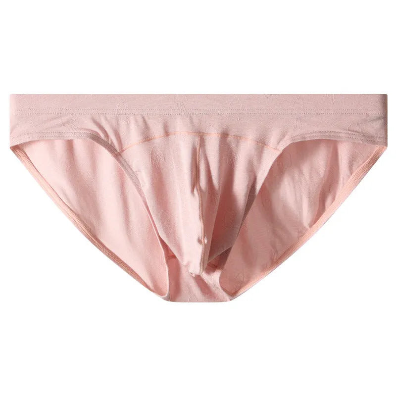Modal low waist jacquard ice silk briefs in colourful blue with quick-drying functionality