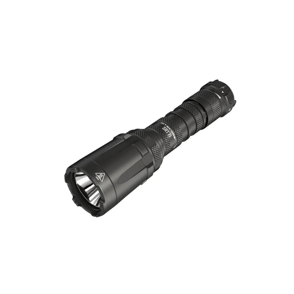 SRT7I standard tactical flashlight with strong light, aluminium alloy body, and magnetic ring dimming