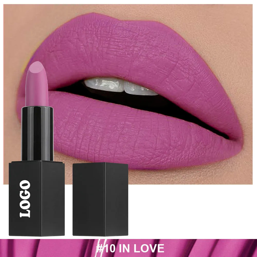 Matte finish lipstick in waterproof formula with 24 shade options