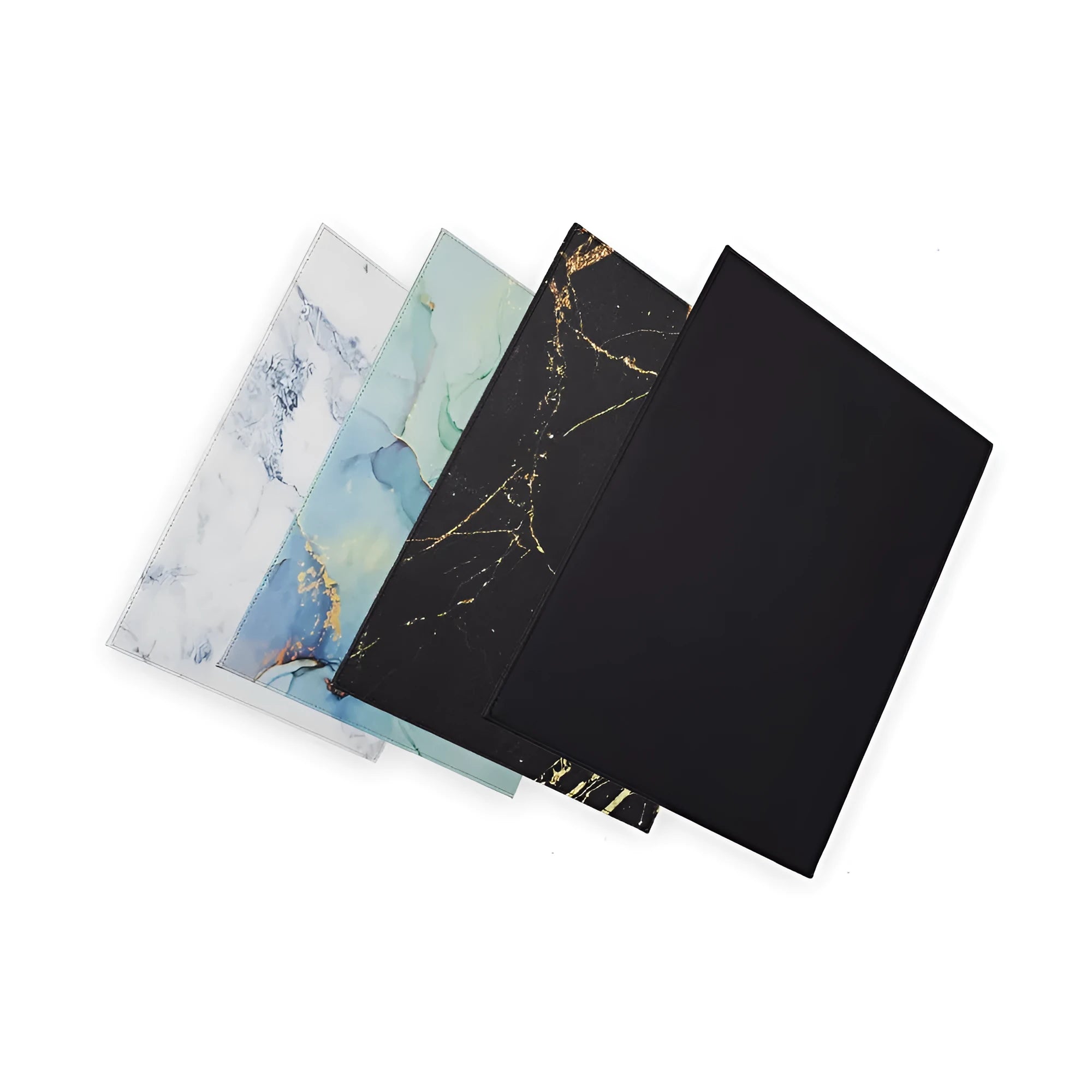 Heat-insulating anti-radiation printing tablet pad for laptops in black, black gold, blue, and green colours