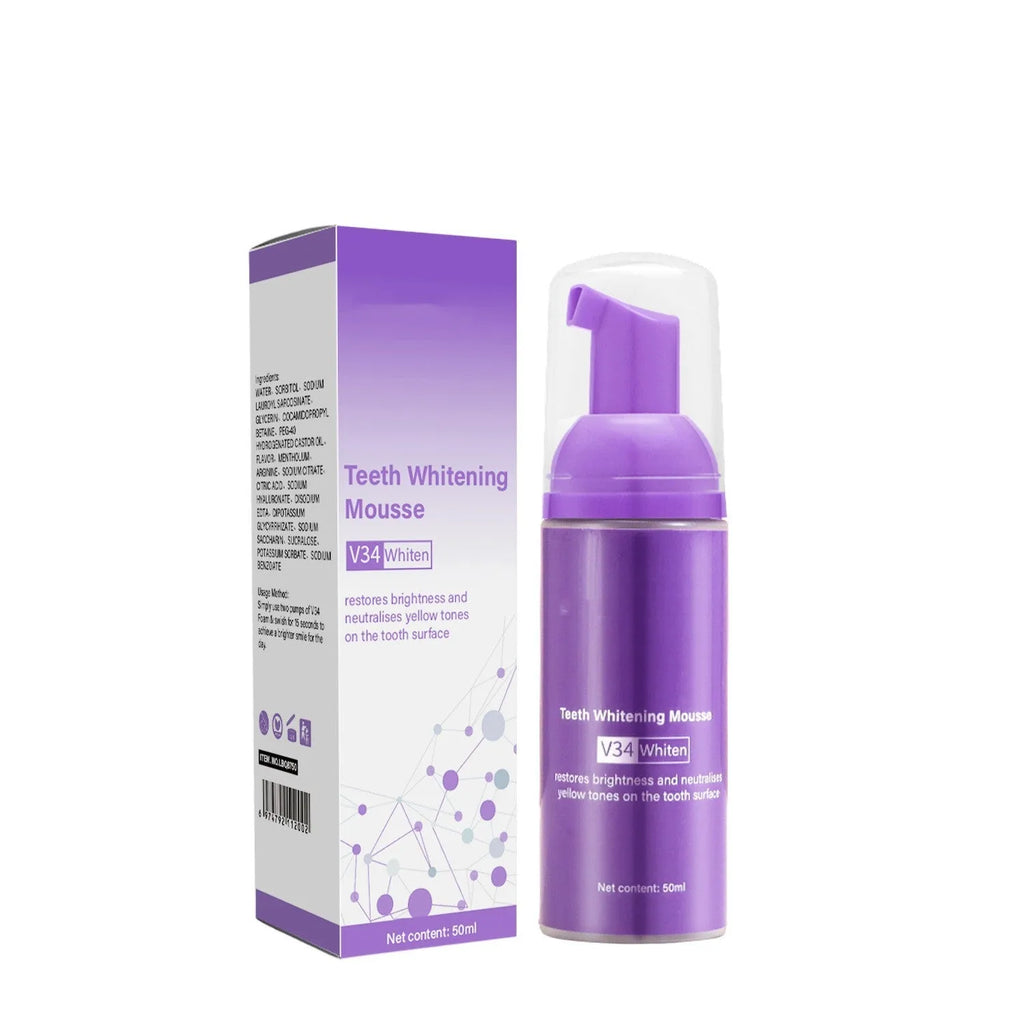 Oral care teeth mousse 50ml tube for removing smoke stains and smoke spots from teeth
