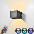 Intelligent human body induction indoor decorative wall lamp 220V with RGB remote control in black shell