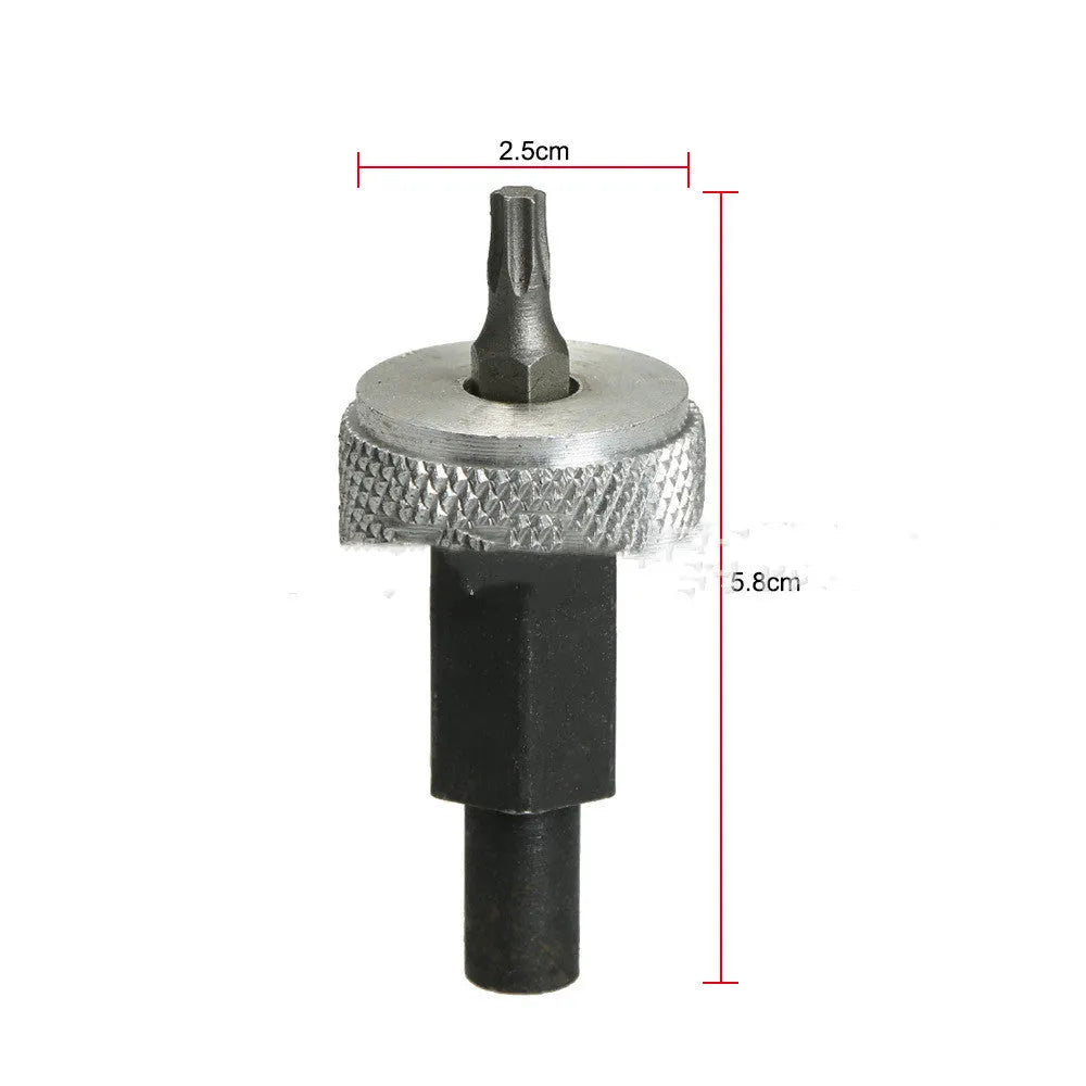Ignition module wrench with carbon steel handle and knurled aluminium knobs for distributor block mounting