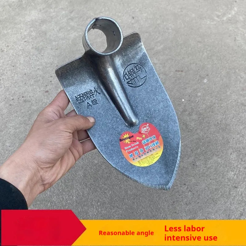 Agricultural pointed hoe tool with steel horse tip for weeding and ploughing