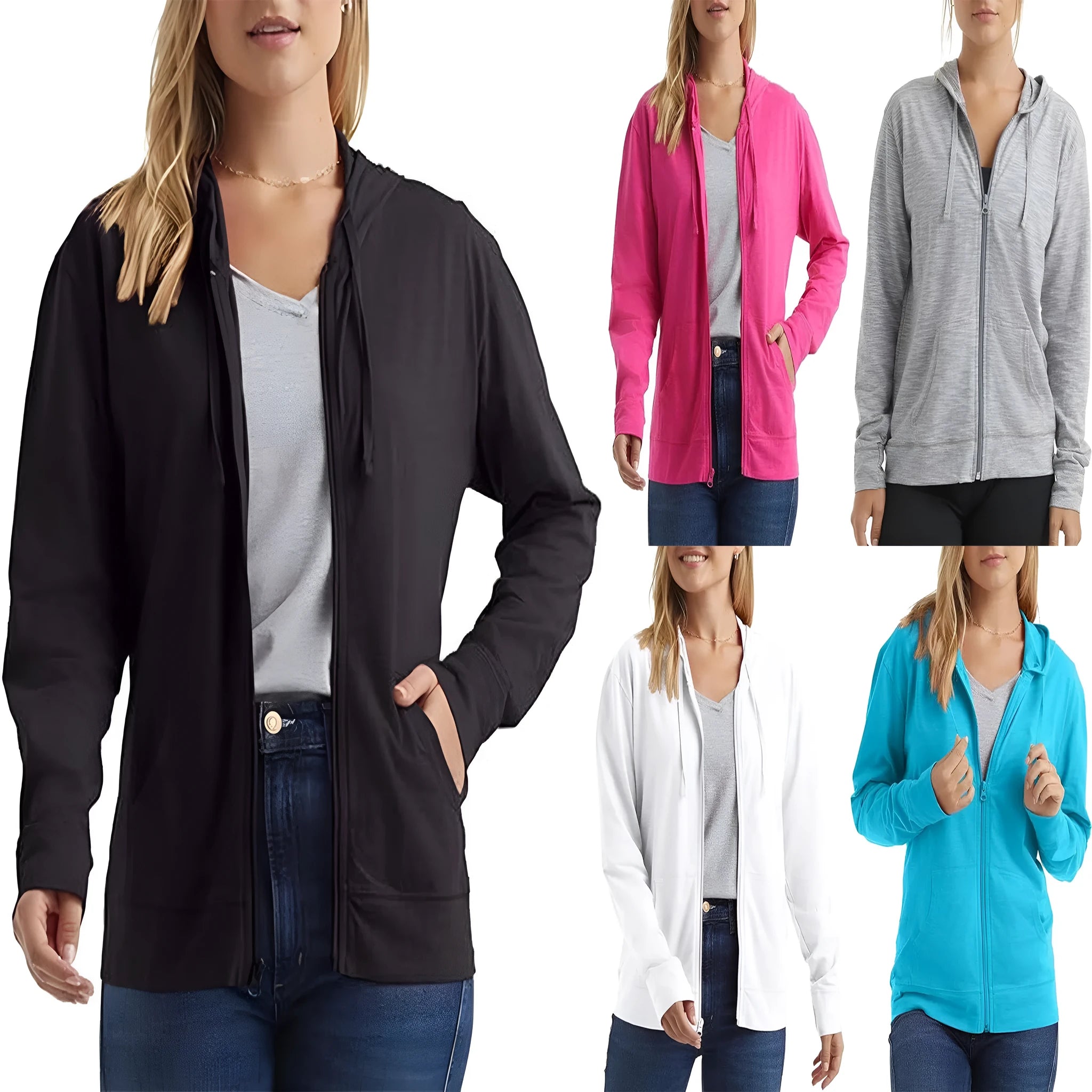 Loose fit solid colour polyester sports hoodie on a hanger
