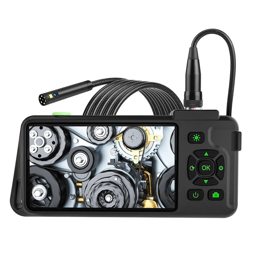 Handheld industrial endoscope with 4.5-inch screen and 5.5mm diameter inspection probe