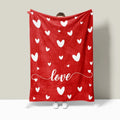 Heart printing polyester fibre blanket in modern simplicity style, available in multiple colours and sizes for warm lunch breaks