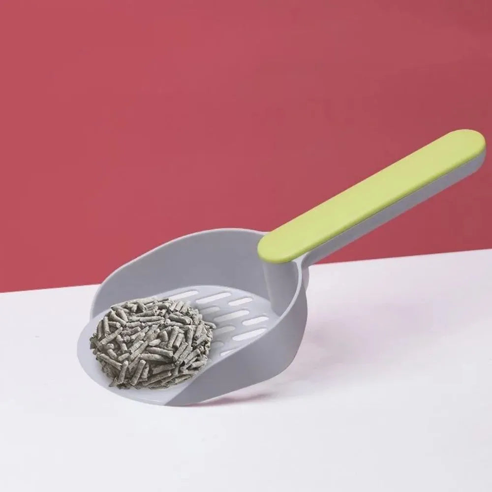 Plastic cat litter scoop in blue colour for pet waste removal