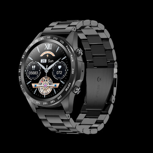 Bluetooth smart watch with 1.3 inch screen showing heart rate display on wrist