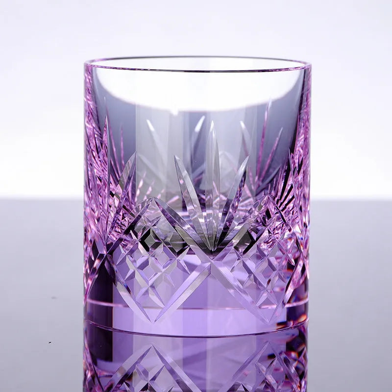 European-style transparent K9 crystal whiskey shot glass with 701-800ml capacity, simple flowering pattern