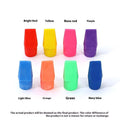 Color knife head bullet eraser in TPR material, 2.2g, random colour from 16 shades including bright red and dark blue