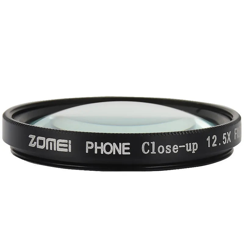 12.5x magnification smartphone macro lens with 37mm diameter and aluminum alloy frame