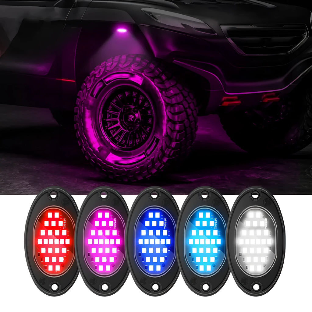 12V car LED chassis ambience light with ABS housing in blue colour option for underbody vehicle decoration.