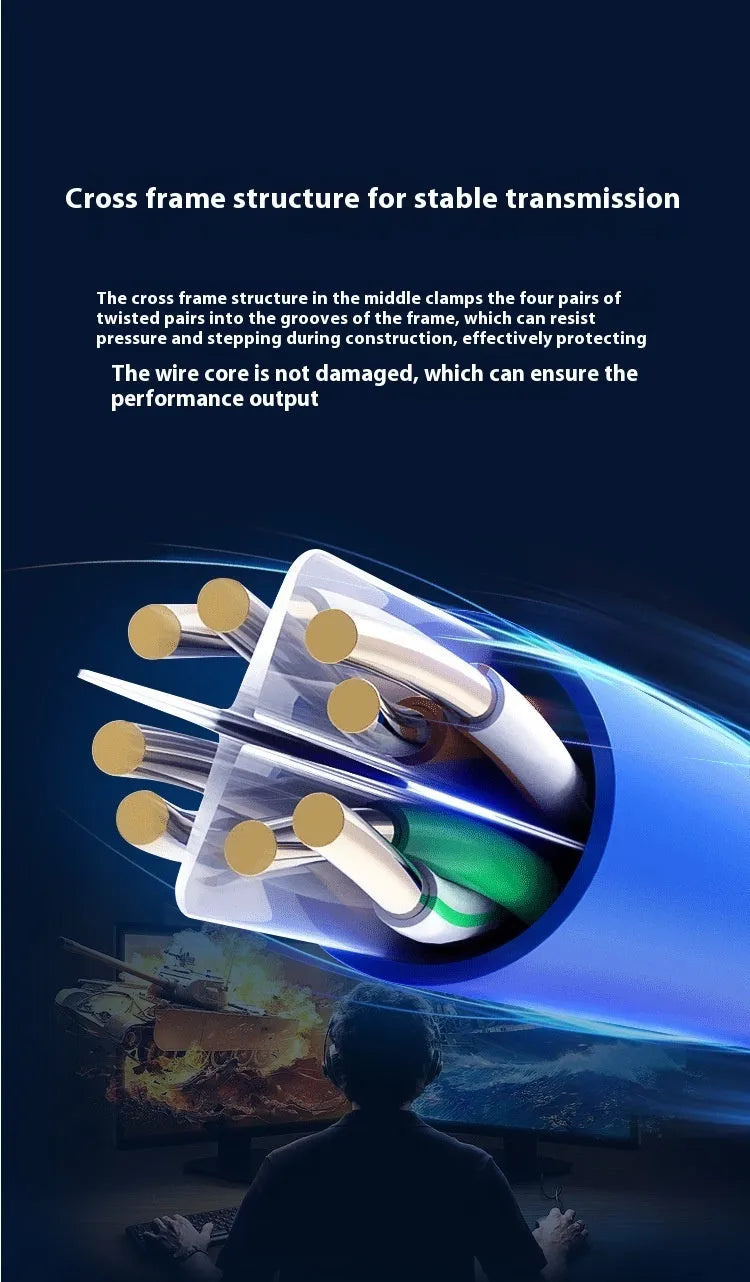 305-metre reel of blue or grey Cat6/Cat6A network cable with oxygen-free copper core