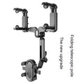 Black ABS plastic rear view mirror bracket with adjustable folding rod mechanism