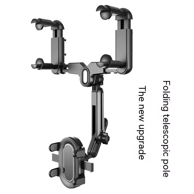 Black ABS plastic rear view mirror bracket with adjustable folding rod mechanism