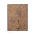 Hand-painted modern brown abstract oil painting on canvas, unframed and rolled, suitable for living room wall decor