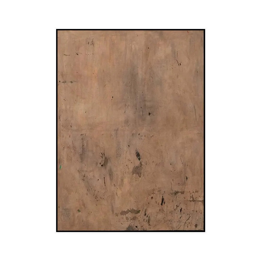 Hand-painted modern brown abstract oil painting on canvas, unframed and rolled, suitable for living room wall decor