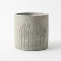 Cement succulent flowerpot in concrete, 12x12cm, green gray or beige, simple design for indoor plants