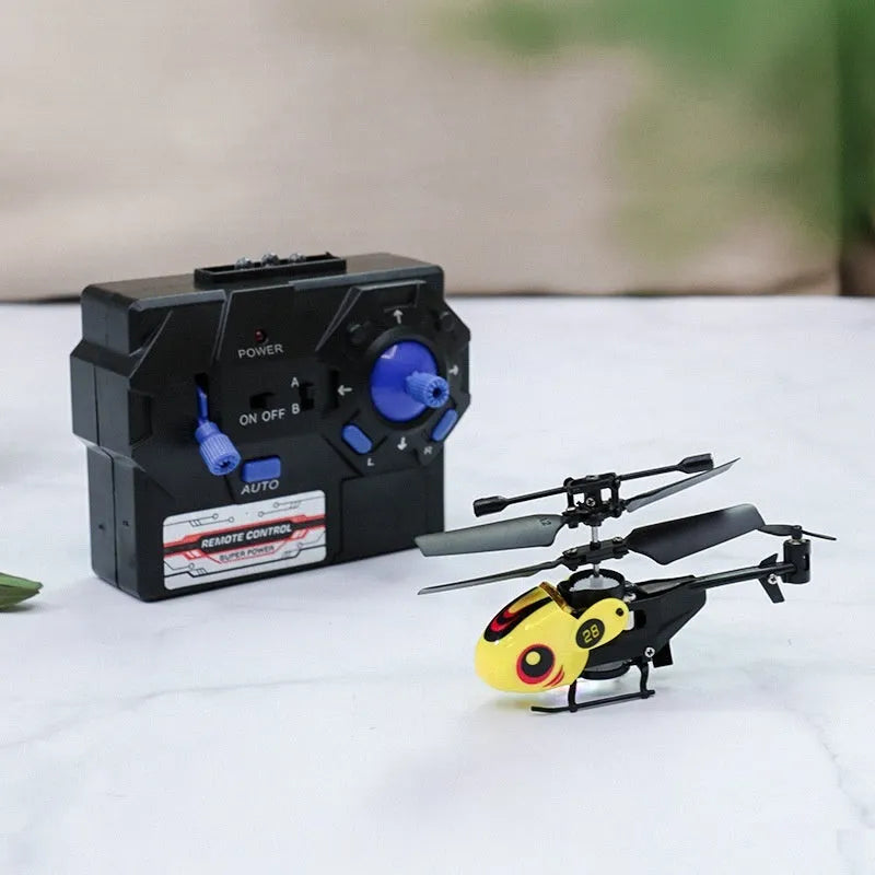 Mini helicopter 35 channel crash-resistant remote control toy in white with lights, plastic model under 30 cm