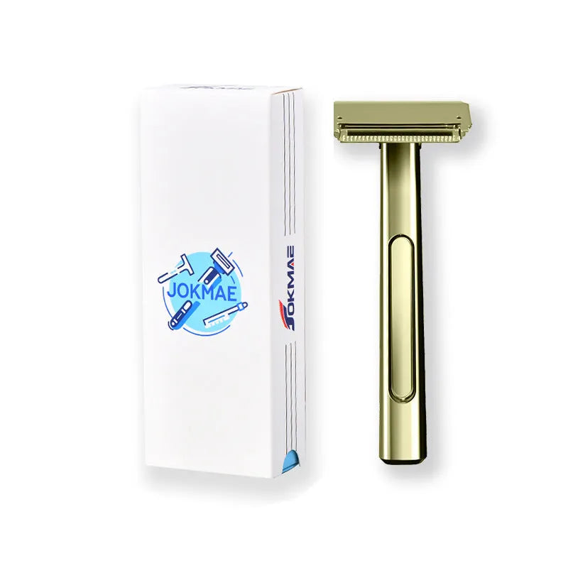 20T double-layer half-blade manual shaver in silver, gun, bronze, or gold-plated purple with 10 blades